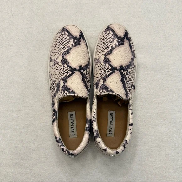 Steve Madden Gills Snakeskin Slip‑On Platform Sneakers Women’s 9.5M Casual - Picture 3 of 7